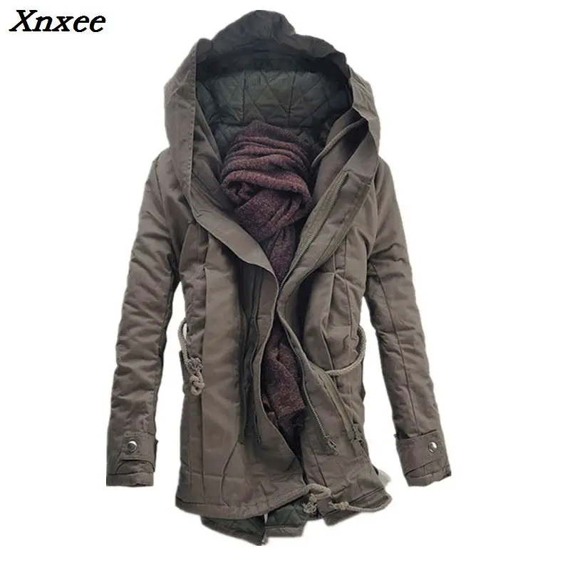 Men Jacket and Coats 2018 Winter Men Warm Coats Fashion Men Jackets Downs Casual Men Thick Outwears Hooded cotton jacket 6XL