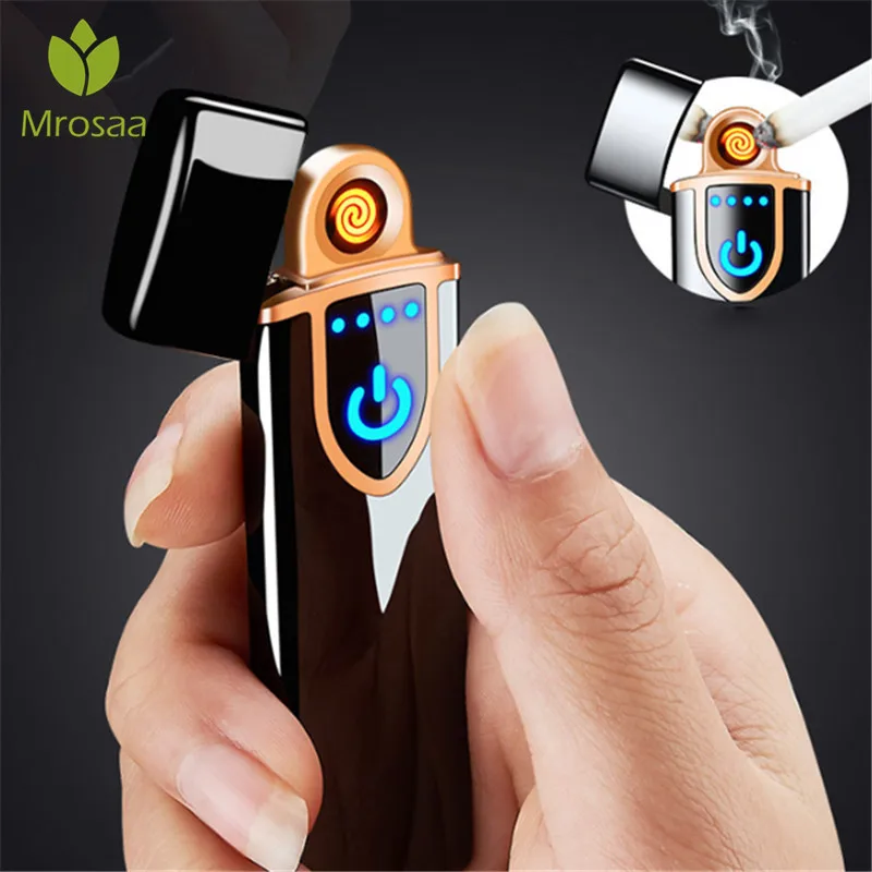 Tou ch senstive Switch Lighter Cigarette Lighter USB Lighters Windproof