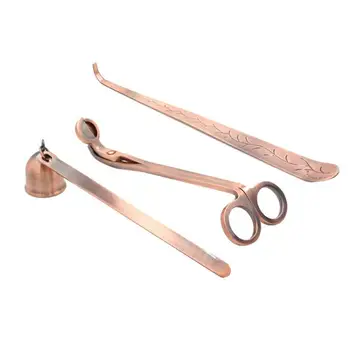 

3 Piece Set Retro Scented Candle Extinguishing Home Decoration Candle Cutter Wax Core Cutting Candle Supplies