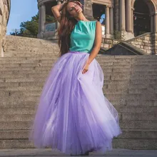 5 слоев Тюлевая юбка-пачка винтажные Длинные Макси плиссированные женские юбки подружки невесты свадебные макси юбки плюс размер Saias Faldas Jupe