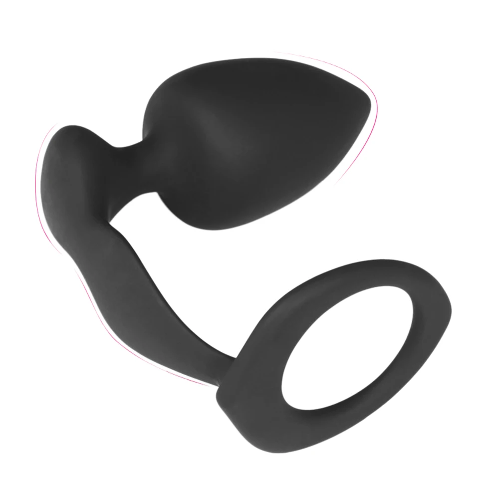 Male Prostate Massager Anal Plug With Delayed Ring Beads Plug Lock Butt Plug Adult Anal Sex Toys For Men Gays