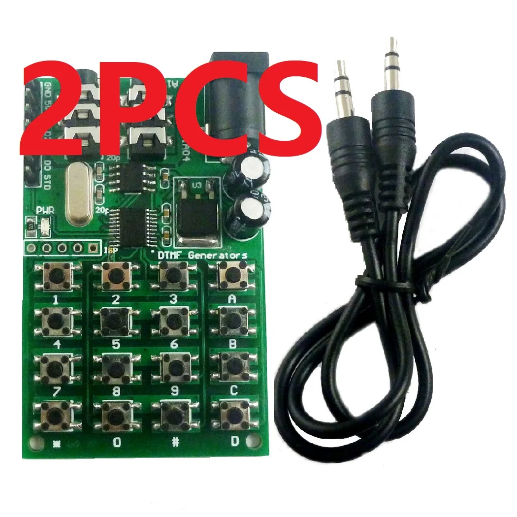 

2pcs AE11A04 1234567890ABCD Dual Tones DTMF Generator Encoder Transmitter Module 3.5mm Jack Socket