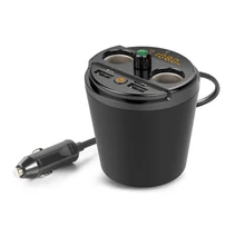 Многофункциональный чайный стаканчик USB зарядка FM Приемопередатчик Bluetooth музыкальный плеер беспроводной приемник одна машина 2 прикуривателя USB