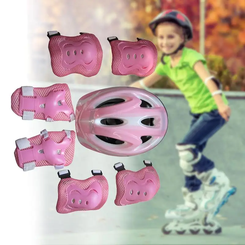 Upgraded Children's Skating Helmet Skates Protective Gear Set Balance