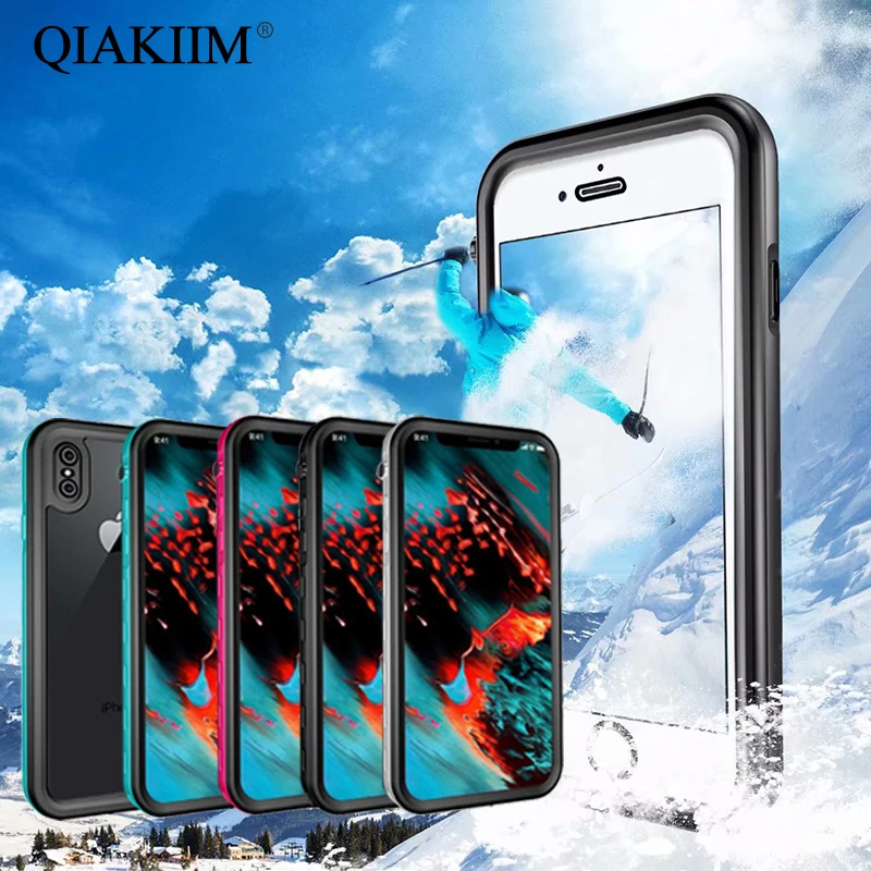 

100% IP68 Waterproof Case for iPhone XS Max XR X 6 6S 7 8 Plus Shockproof Swimming Diving Phone Cases Outdoor Underwater Cover