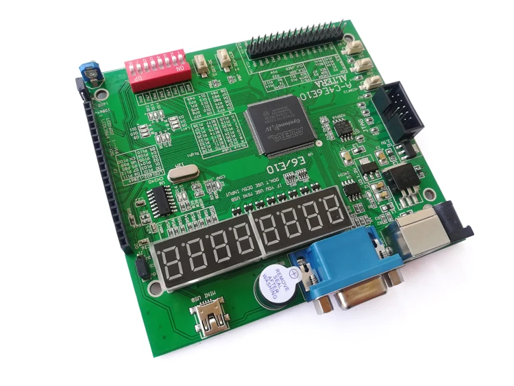  A-C4E10 EP4CE10E22C8N + flash USB + LCD1602 altera fpga placa altera fpga Placa de desarrollo