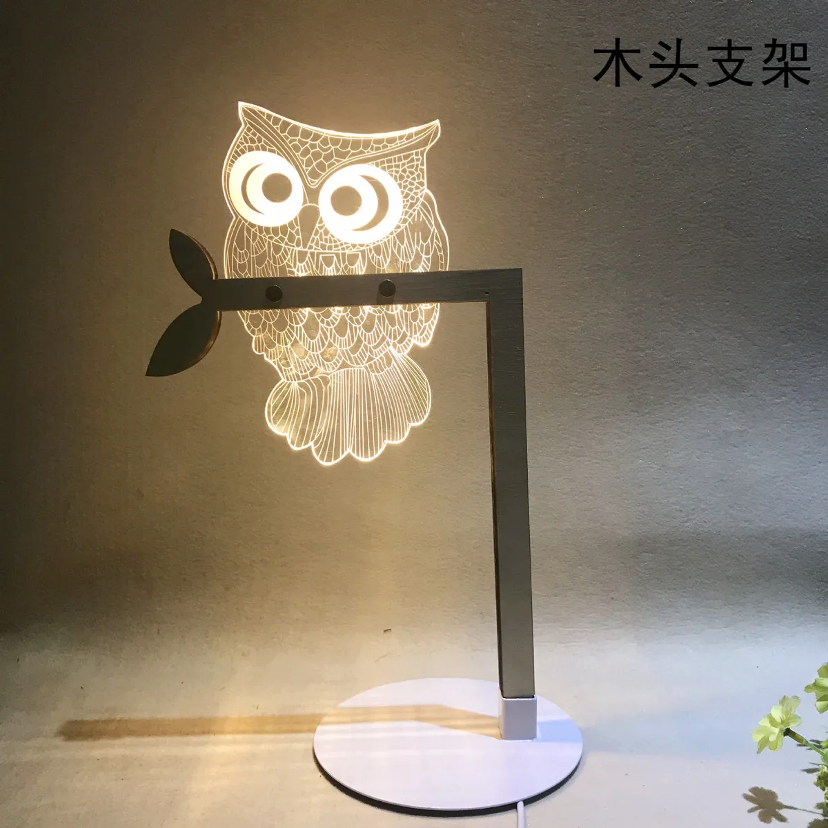 

3d Three-dimensional Originality Desk Lamp Second Gram Force LED Small Night-light Bedside Decoration Desk Lamp Owl Desk Lamp