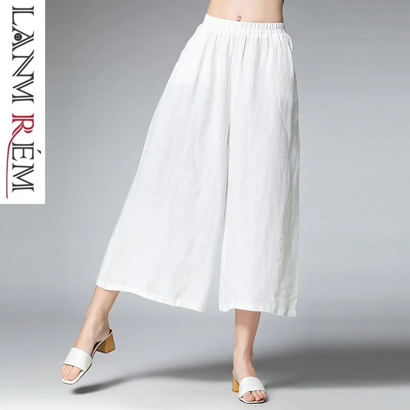 SEXEMARA Red Side Stripe Spliced White Harem Pants Women
