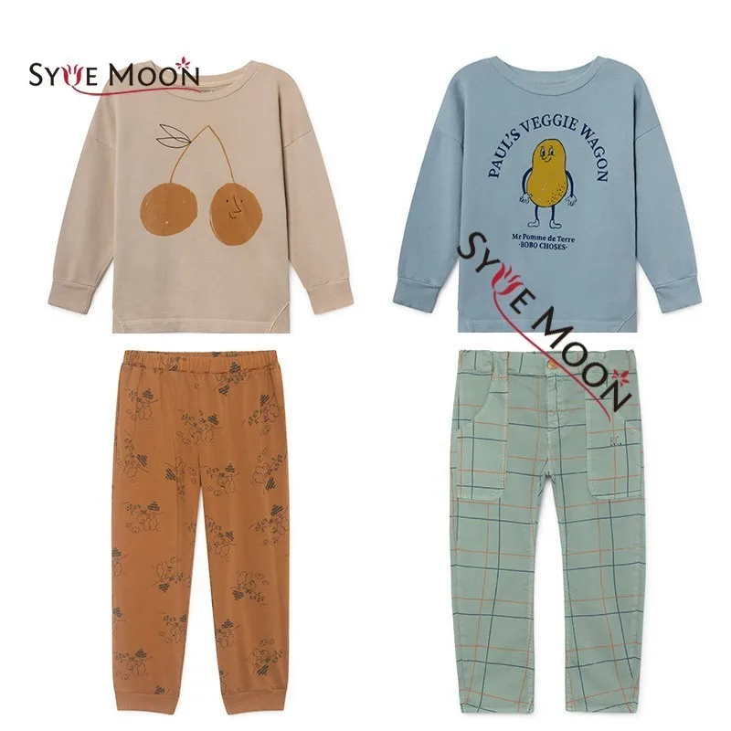 Ocean White T-Shirt Toddler Baby Boys Girls Cartoon Print Tops Long Sleeve Clothes
