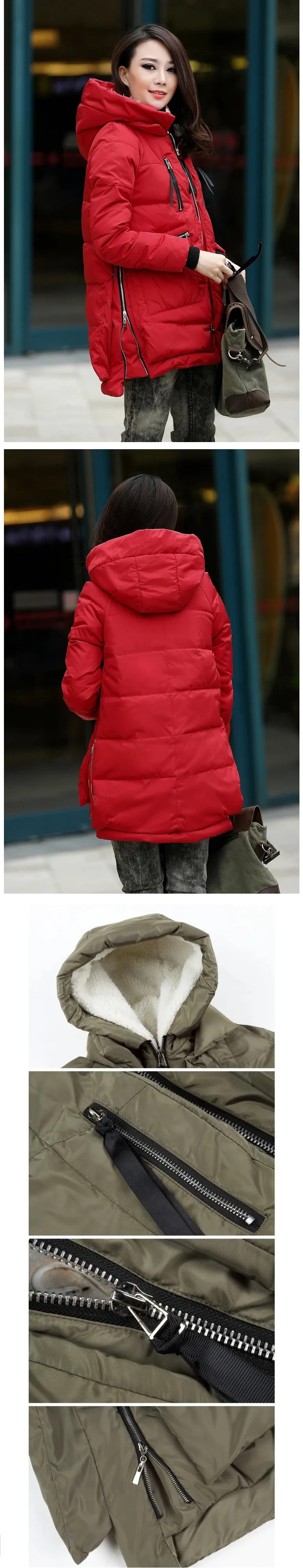 AILOOGE, зимняя женская куртка, новинка, европейский стиль, модное Свободное пальто для женщин, средней длины размера плюс, парка, куртки для женщин