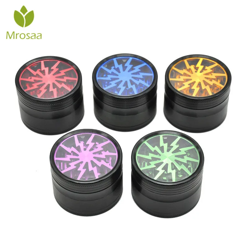 

Lightning-shaped 4 Layers Aluminium Alloy Smoking We ed Herb Grinders Tobacco Cigarette Lightn ing Grinder We ed Fumar Hierba