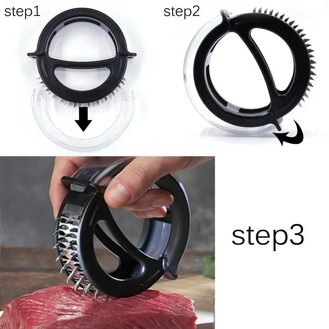 Professional Мясо Tenderizer для стейк из свинины курица дома нежное мясо красный черный