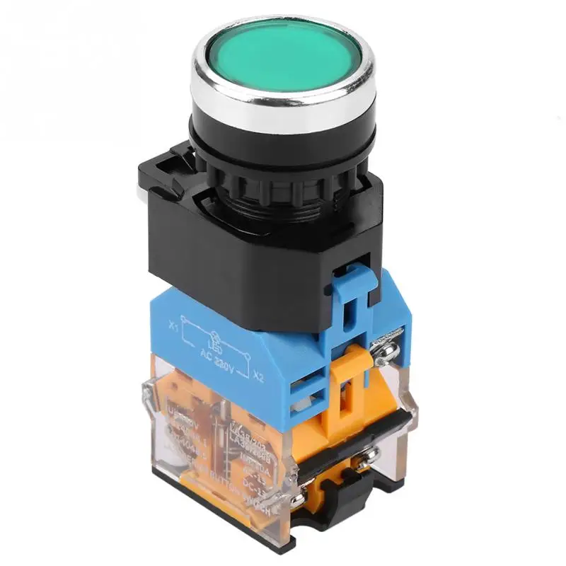 

Factory 22mm 220V Push Button Switch With LED Light Momentary Switch Tool LA3-11D wholesale