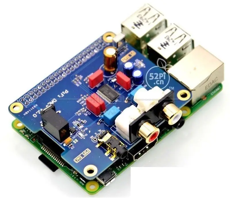 

PCM5122 Raspberry pi B+ 2/3B HIFI DAC + Sound Card Digital Audio Module I2S Interface Special Volumio Music PIR 2B 3