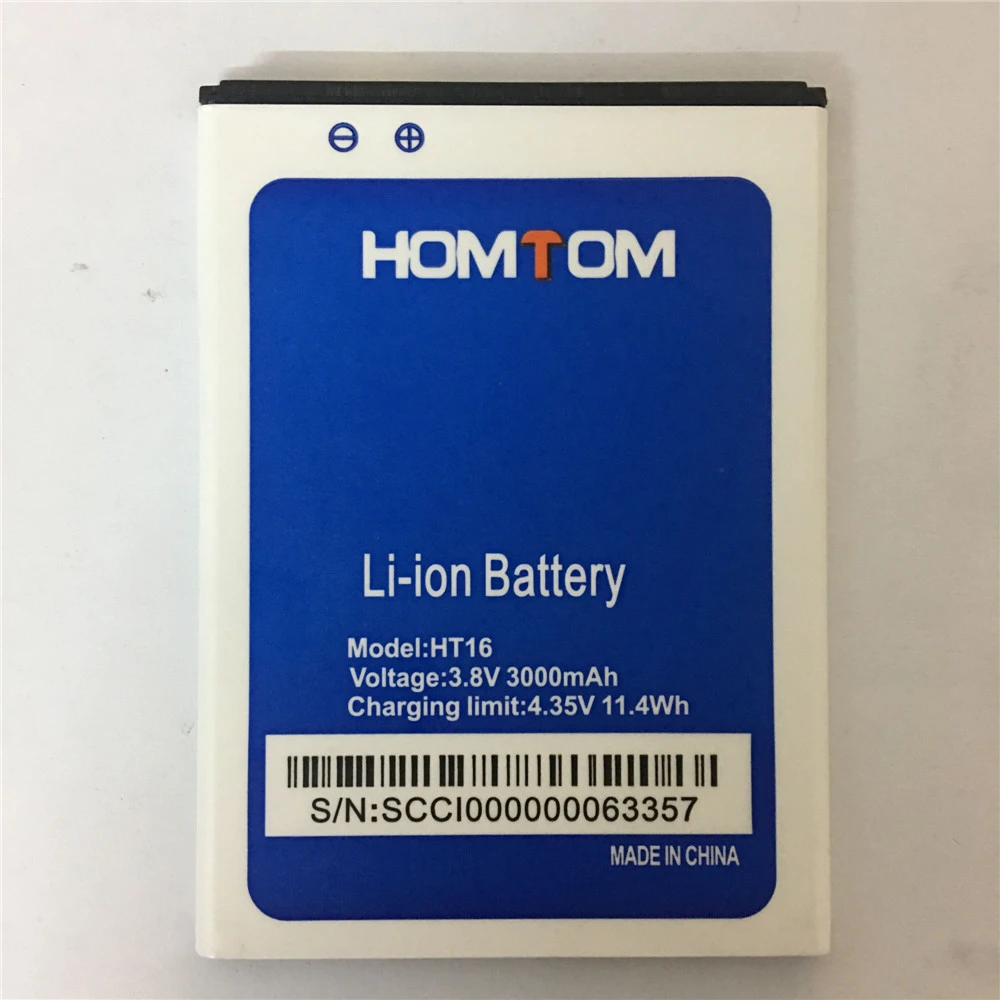 Для HOMTOM HT16 батарея 100% оригинальная замена 3000mAh литий ионная резервная для Pro