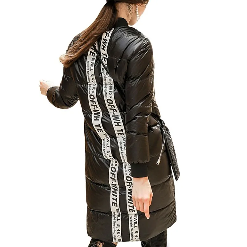 

Black Fashion Branded Duck Down Jacket Women Winter Outerwear Coats Female Long Casual Light Ultra Warm Down Jacket Parka HJ58