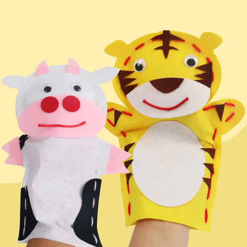 

Diy Hand Puppets Make Material Package Weaving Fabric Art No Sew Paste Kids Craft &Craft Creativity Handicraft Arts And Crafts