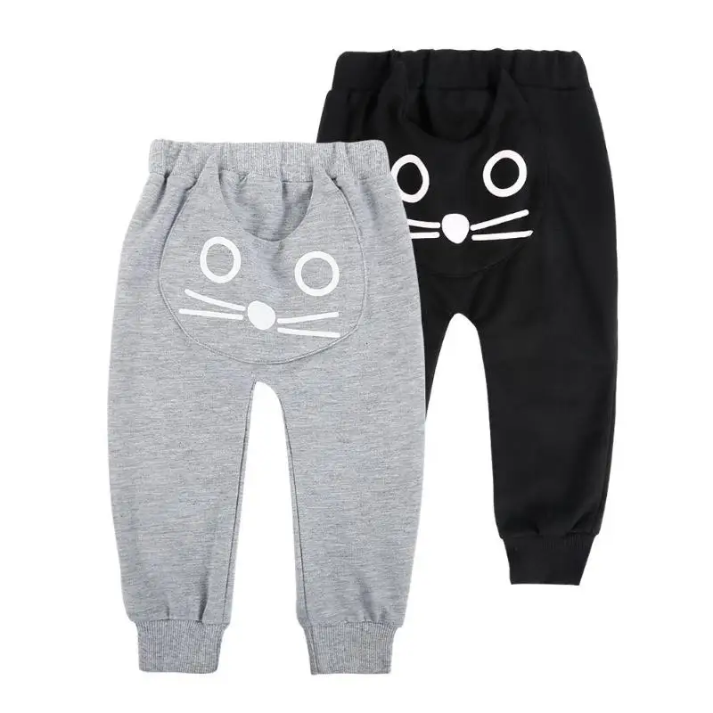 

Spring Winter Boys Girls Loose Pants Cotton Baby Lovely Trousers Kid Clothing Elastic Waist Sweatpants 2019 Cotton Xmas Pants