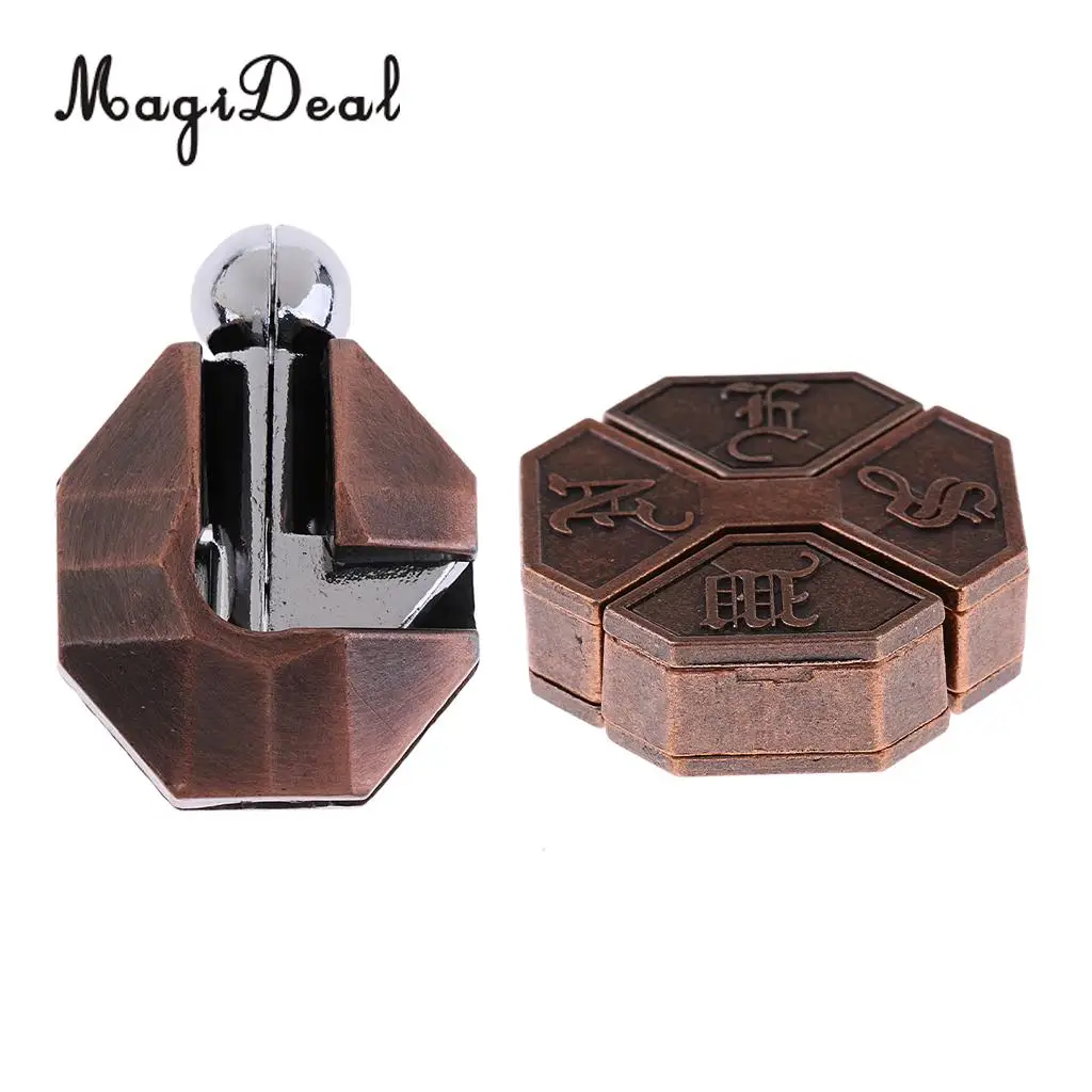 

MagiDeal Box Lock Puzzle Classic Metal Brain Teaser IQ Test Toys for Adults