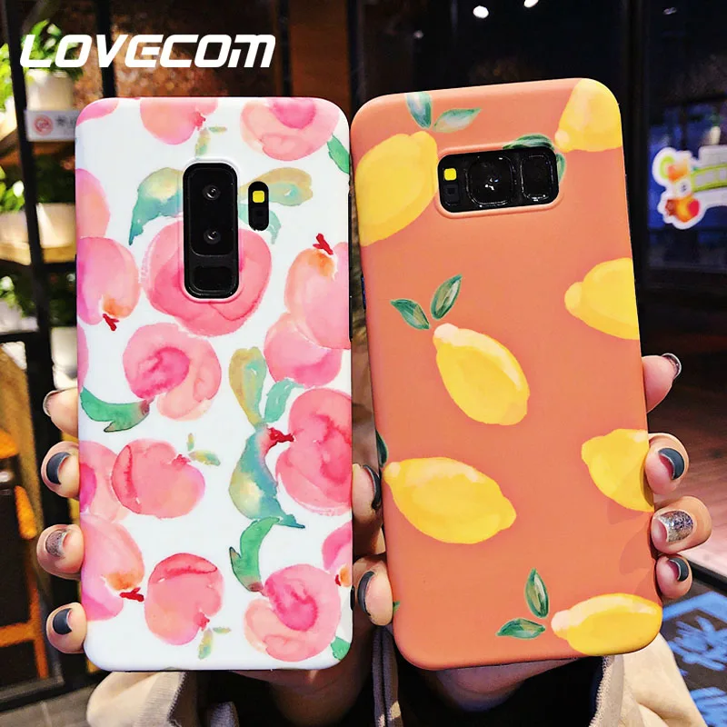 

LOVECOM Fruit Peach Mango Cases For Samsung Galaxy S10 Plus S10e S7 Edge S8 S9 Plus Note 8 9 Soft IMD Phone Back Cover Gifts
