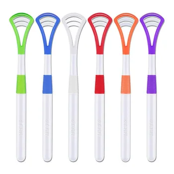 

2PCS/Lot High Quality Plastic Tongue Tounge Cleaner Scraper Care Professional Oral Hygiene Mouth Random Color