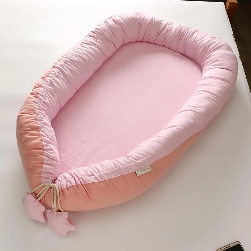  Baby Bassinet for Bed Lounger Breathable Hypoallergenic Bed Cotton Portable Crib for Bedroom Travel - 33005201407