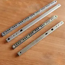 Esfera de aço com 2 seções, micro guia de esfera de aço de largura com 2 dobras para armários, gaveta, esfera de aço 182/246/278/342/406mm #1029