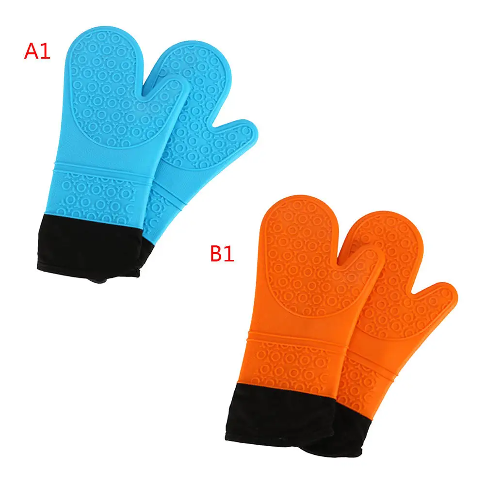 

1 pcs Microwave Oven Gloves Insulation Silicone Oven Mitts Non-Slip Kitchen BBQ Cooking Gloves Bakeware Cake Tool