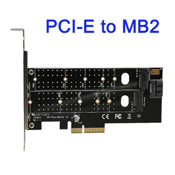 

Dual use M.2 NGFF B-KEY M-KEY To PCI-e X4 X8 X16 adapter SSD SATA Converter riser card PCI Express expansion card 110mm
