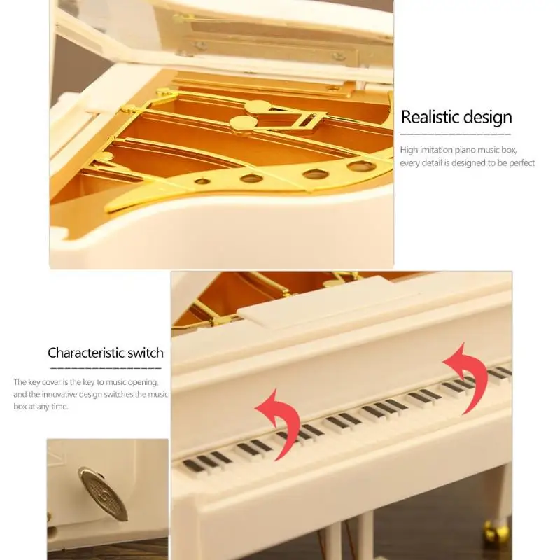 Креативная мини-модель пианино музыкальная шкатулка металлический античный Музыкальный Чехол свадебный подарок украшение дома подарки на год музыкальные коробки