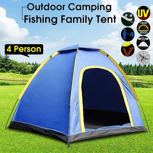 Special Offers 3-4 Person Portable UV Resistant Waterproof Shade Shelter Outdoor Camping Family Beach Fishing Tent 190T Polyester Fabric