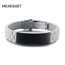Браслет из нержавеющей стали, изготовленный на заказ, выгравированный силиконовый резиновый браслет, персонализированное имя, идентификационная бирка, аксессуары