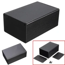 Aluminum Enclosure 100x66x43mm Aluminum Electronic Box Black PCB Instrument Meter Enclosure Case DIY Electronic Project Case 1 piece 40 50 200mm black powder coating aluminum amplifier enclosure extruded box szomk aluminum case gps control enclosure