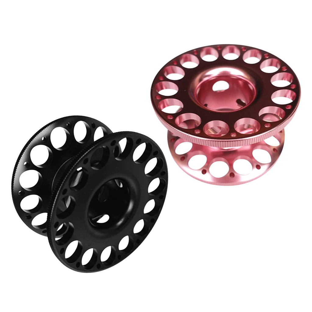 

Perfeclan Lightweight 2Pcs/Set Aluminum Alloy Scuba Diving Finger Spool Dive Reel without Line Scuba Diving Reel
