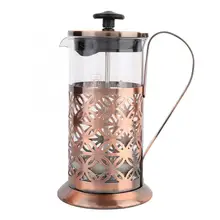 350 мл Френч-прессы стеклянные кофейные горшки полые для французских кафе фильтр пресс ручной кофейник заварник для кофе, чая плунжер пресса