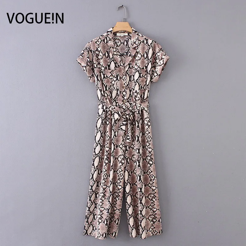 snake pattern jumpsuit
