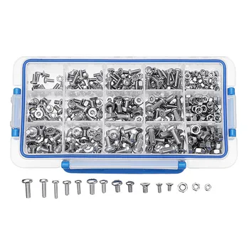 

Suleve MXST2 480Pcs M4 M5 M6 Torx Screw Pan&Flat Head 304 Stainless Steel Bolt Assortment