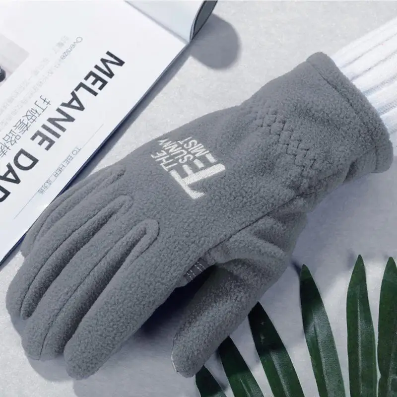 Теплые флисовые перчатки с защитой от холода для сенсорных экранов мужчин и