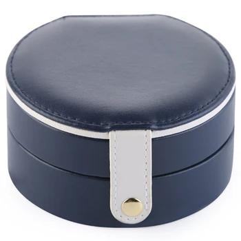 

Popular Double-Deck Jewelry Box Portable PU Jewellery Box For Woman Newest Earrings Storage Case Gift Box