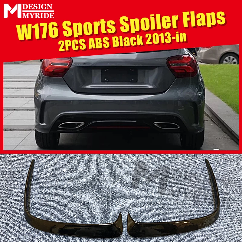 2 шт. ABS задний бампер Canard Vent Rafts Splitter подходит для Mercedes Benz W176 A180 A200 A250 A45 губ