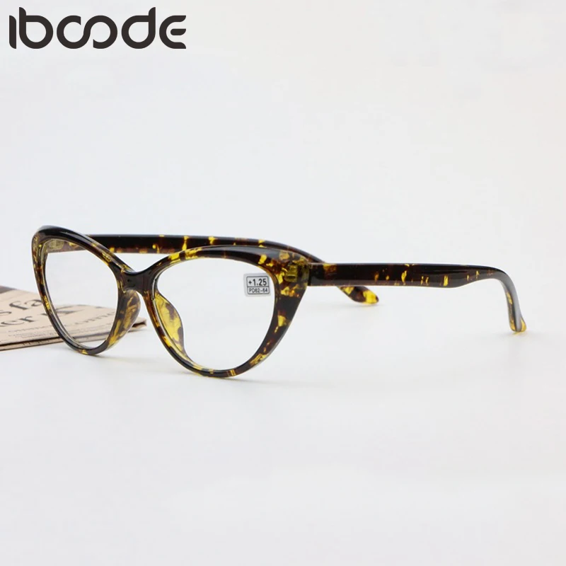 

iboode Cat Eye Reading Glasses Women Men Lightweight Presbyopic Eyeglasses Anti Blue Ray Spectacle +0.5 To +4.0 Oculos De Grau
