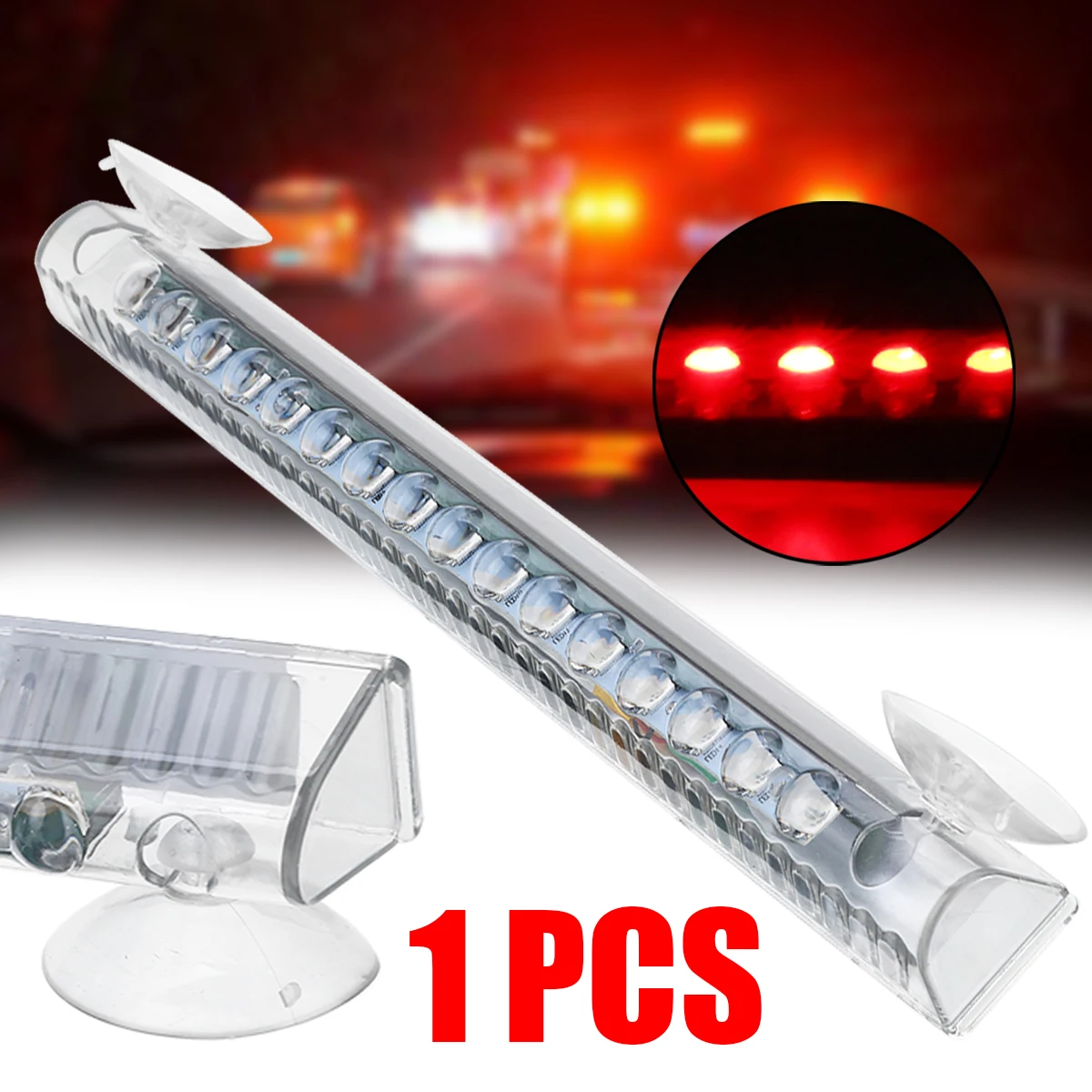 

1PCS 16LED Solar Power Car Decorative Lamp Built-in Light Sensor System Warning Theft Flashing Lights Super Bright Red Mayitr