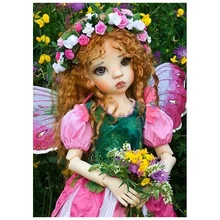 Фото на заказ! 5D Diy Алмазная Вышивка для девочек вышивка крестиком Алмазная картина ангел Пейзаж Европейский домашний декор