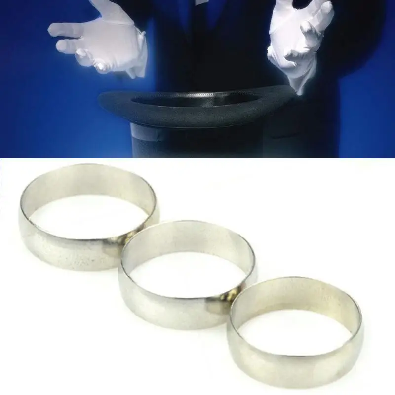 

3pcs Best Sale Magical Magic Tricks Pro Ring PK Strong Magnetic Mythical Decor Size 19mm 20mm 21mm