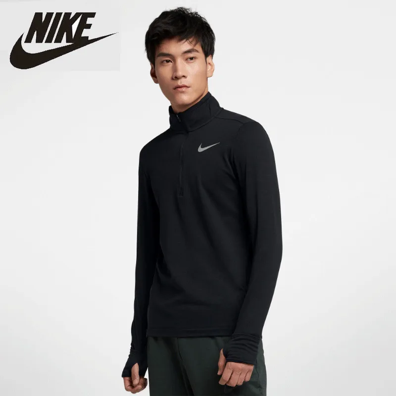 

NIKE THERMA Element Male Half Long Zipper Which Buttons Down The Front Or On The Right Run Jacket # 928558