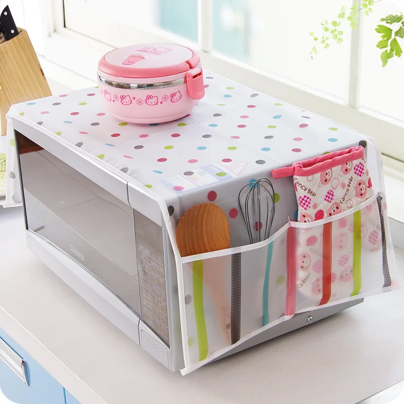 

New Arrival Waterproof Microwave Oven Covers With Two Side Pocket PEVA Material