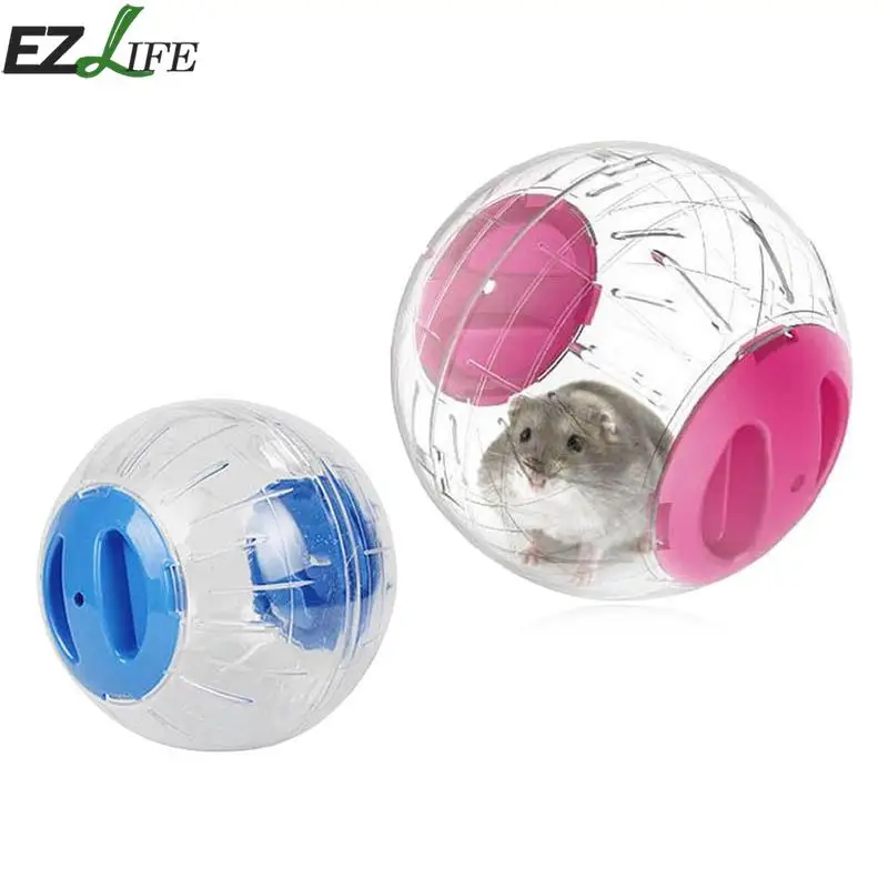 Два цвета бегущий мяч для домашних животных прозрачный бегущий Мяч Пластиковый заземлитель бегущие игрушки для домашних животных маленькие упражнения игрушка для хомяка