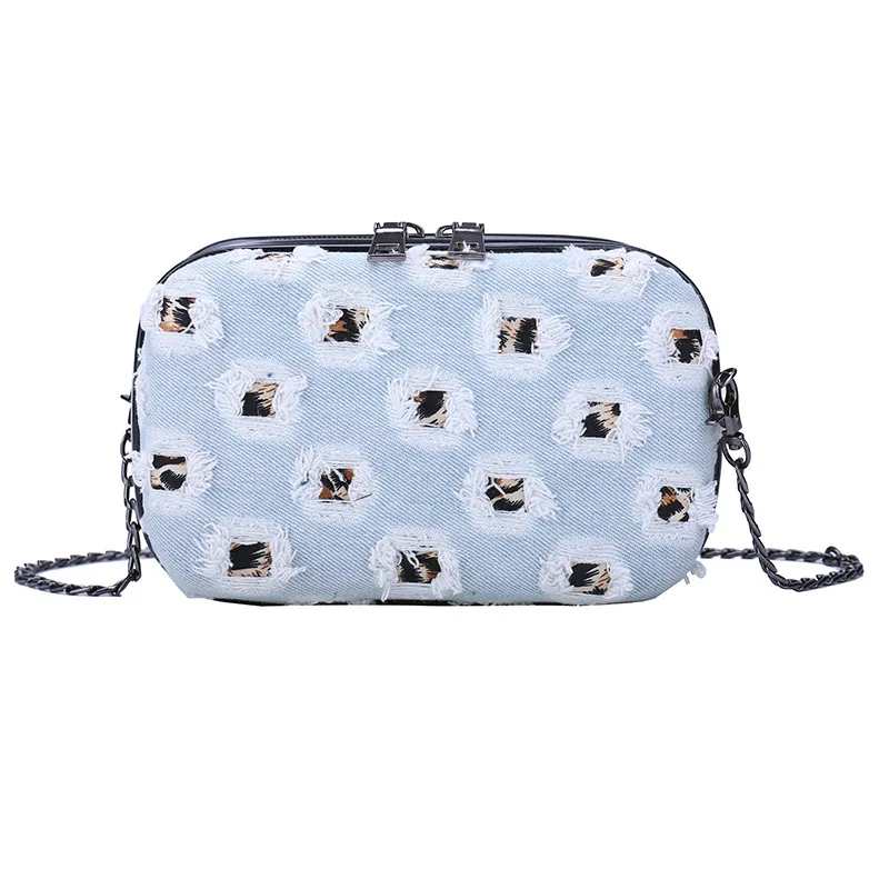 

New Denim Shoulder Bags Women Handbag Evening Bags Party Clutches Ladies Chain Small Crossbody Messenger Cowboy bags mochila