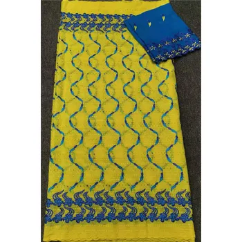 

Newest wonderful blues colors design dress fabric 5+2 yards Hollowed out HLS56 Free shipping cheap price Cotton lace Fabric