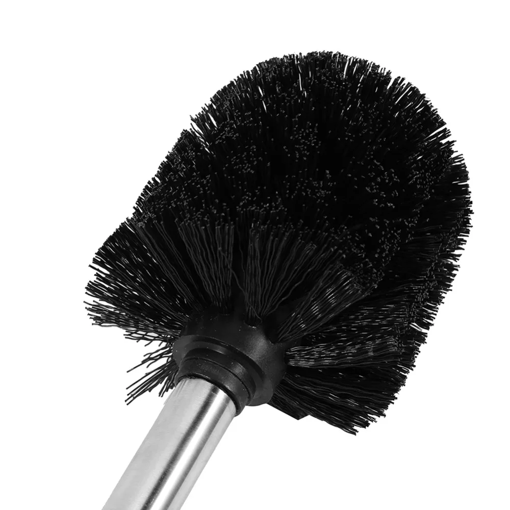1Pc Stainless Steel Toilet Brush WC Bathroom Toilet Cleaning brush Black Brush with Metal Handle Bathroom clean tool toilet brush set